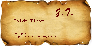Golda Tibor névjegykártya